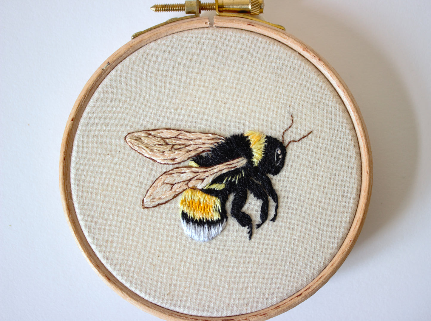 BumbleBee Wall art, Bee, bumblebee, bee decor, bee wall hanging, bee embroidery